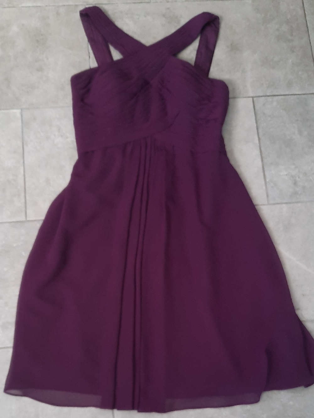 Kaleigh A Line Pleated Chiffon Cocktail Dress